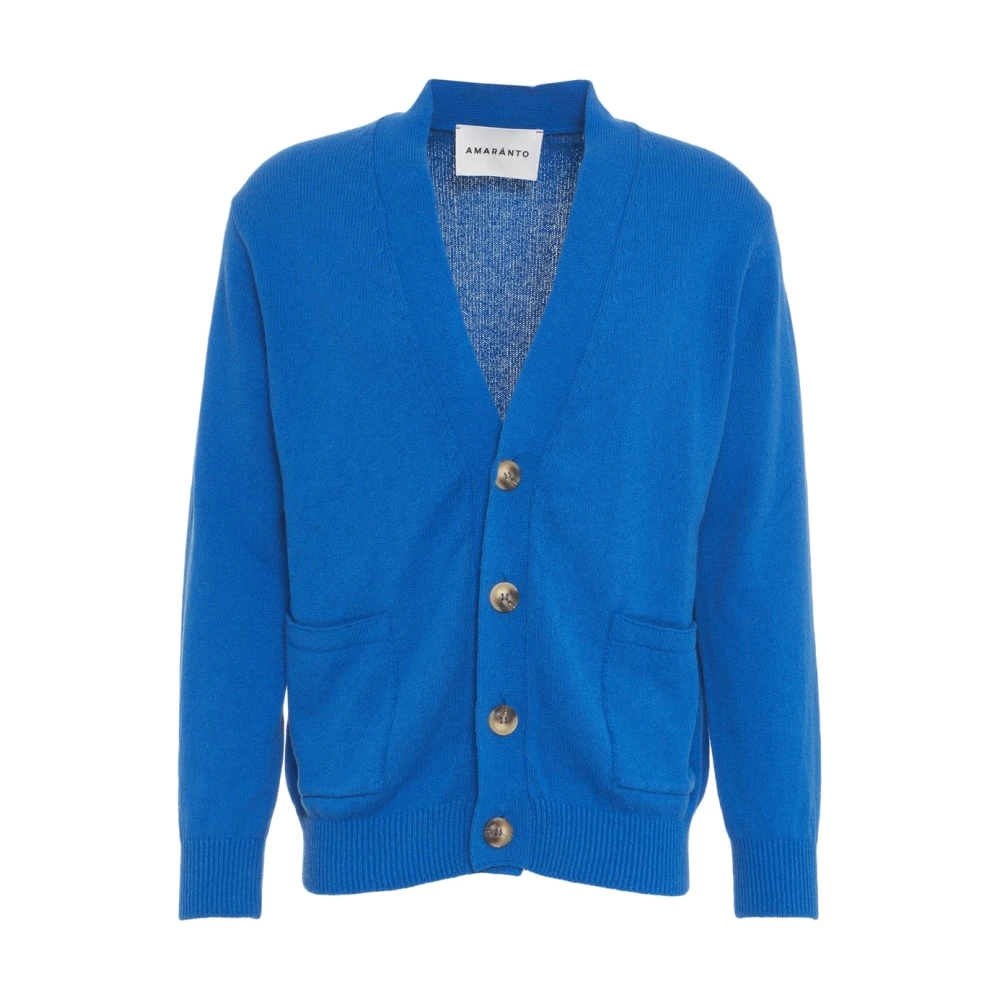 Amaránto Blauwe Gebreide Vest Ss25 Blue Heren
