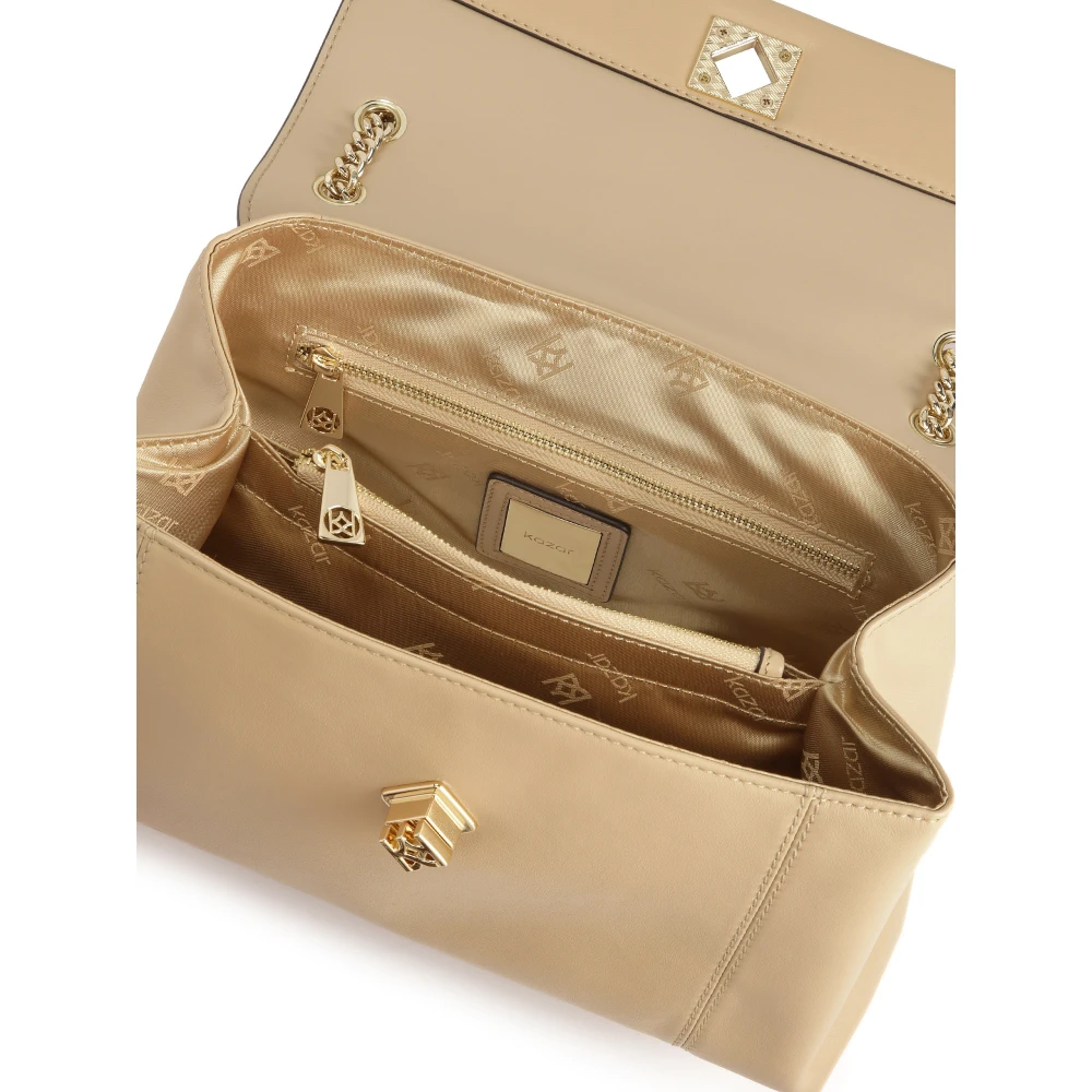 Kazar Beige handtas met klep Beige Dames
