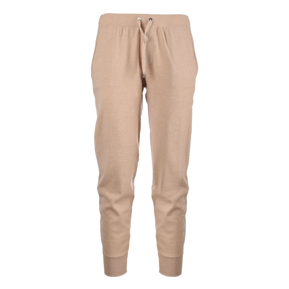 Brunello Cucinelli Beige Cashmere Joggingbyxor Beige, Dam