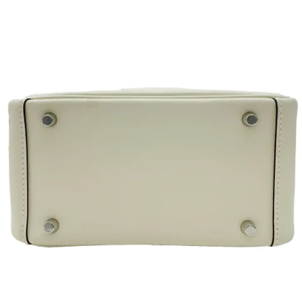 Hermès Vintage Pre-owned Leather handbags Beige Dames