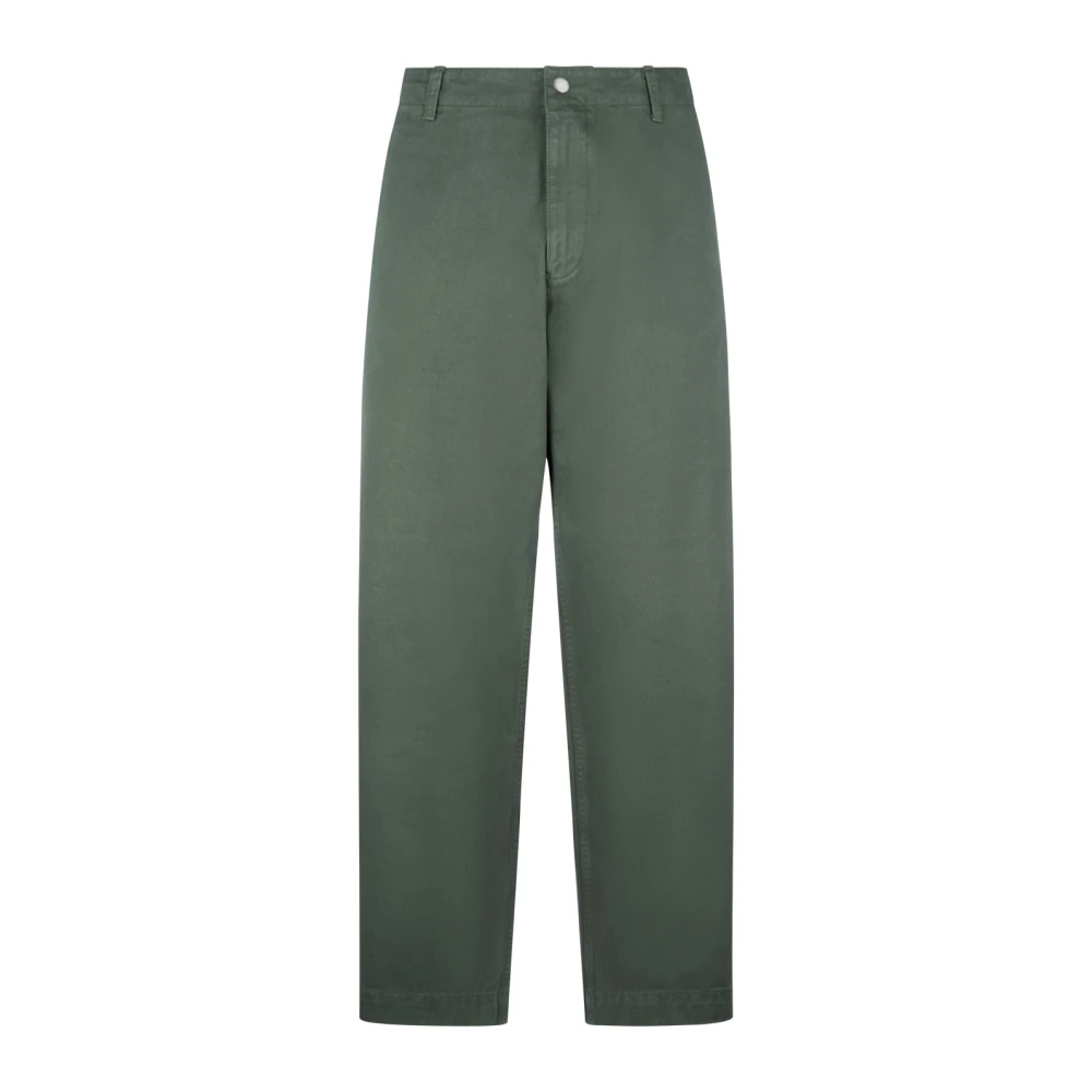Emporio Armani Men's Green Wide Trousers - Wide Trousers - Xl - Trousers