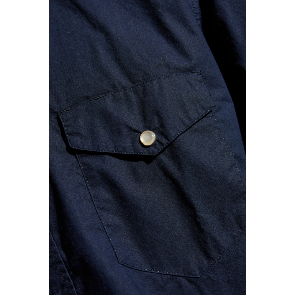 Officine Générale Katoenen shirt met zakken Blue Heren
