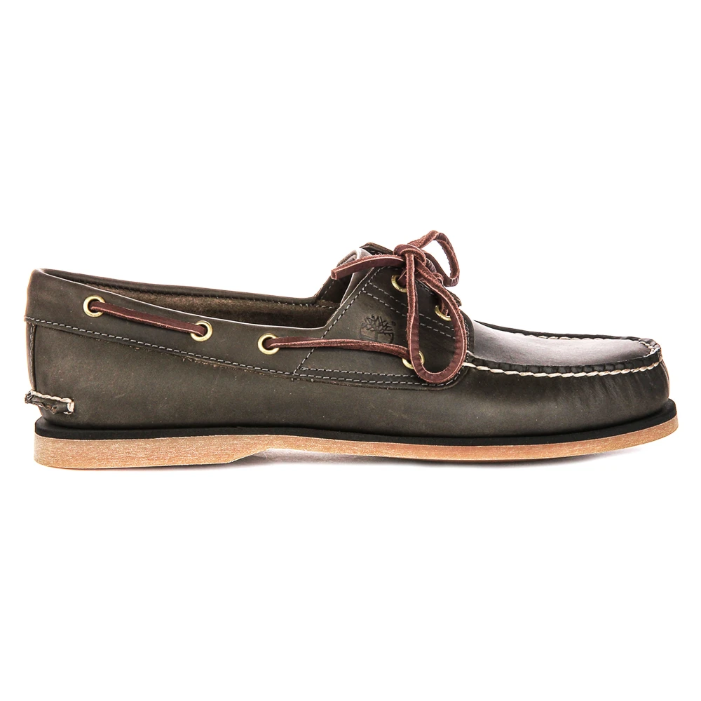 Timberland Men's Gray Boat Shoes, 8 Uk, Classic Boat Shoes In Grey For