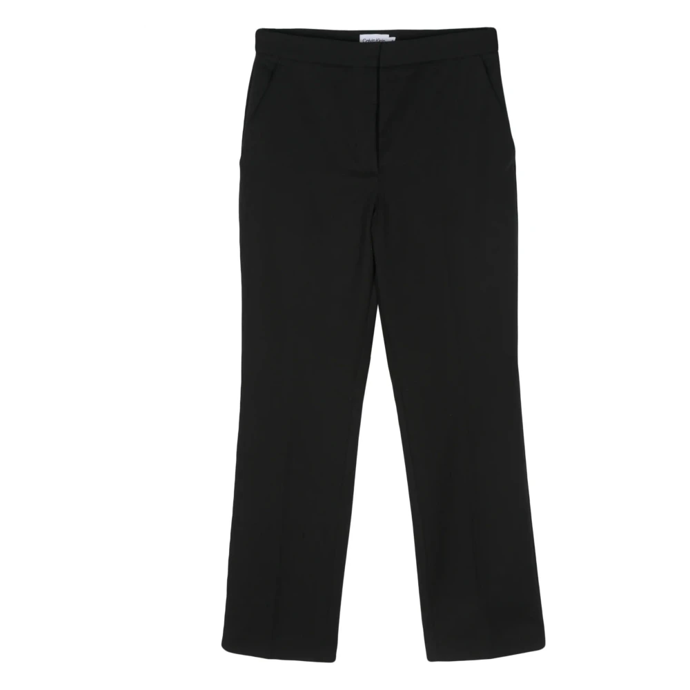 Calvin Klein Zwarte Katoenen Casual Broek Black Dames