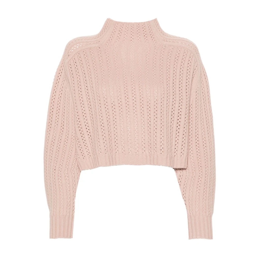 Max Mara Poederroze Wol-Kasjmier Trui Pink Dames