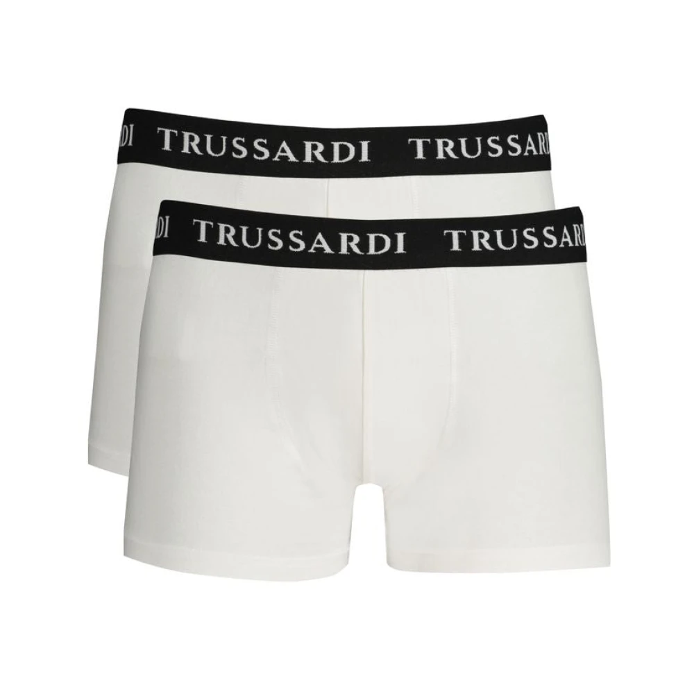 Trussardi Katoenen Boxershorts met Logoprint White Heren