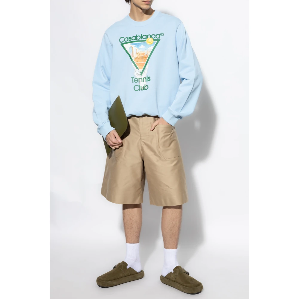 Casablanca Gedrukte sweatshirt Blue Heren