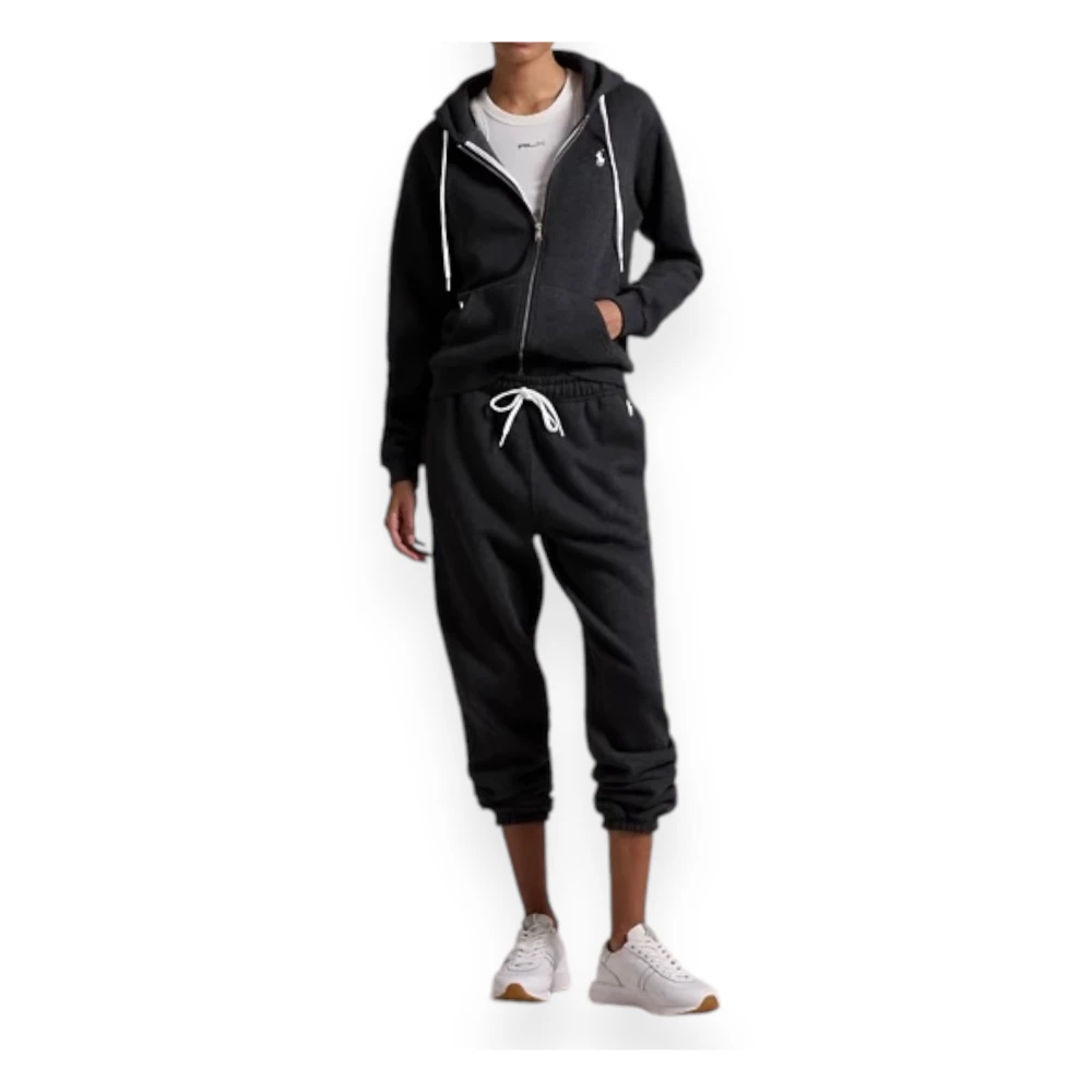 Polo Ralph Lauren Zip-through Hoodie Black Dames
