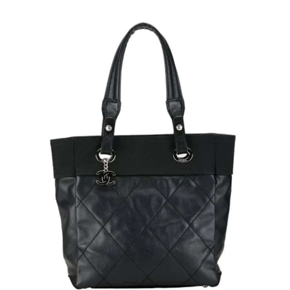 Chanel Vintage Pre-owned Canvas totes Black Dames