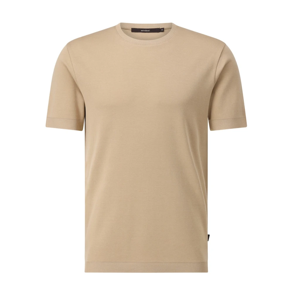 Windsor Klassiek Katoenen T-shirt Brown Heren