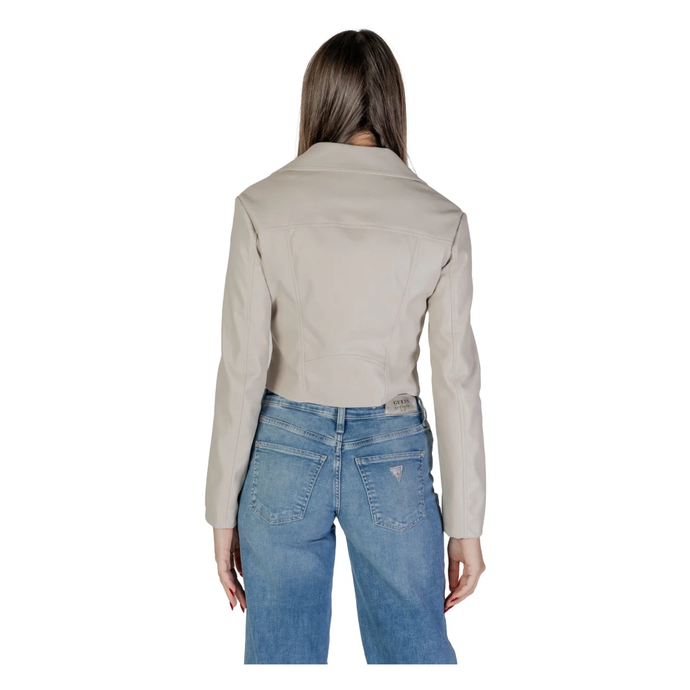 Guess Beige V-Neck Blazer met Zijrits Beige Dames
