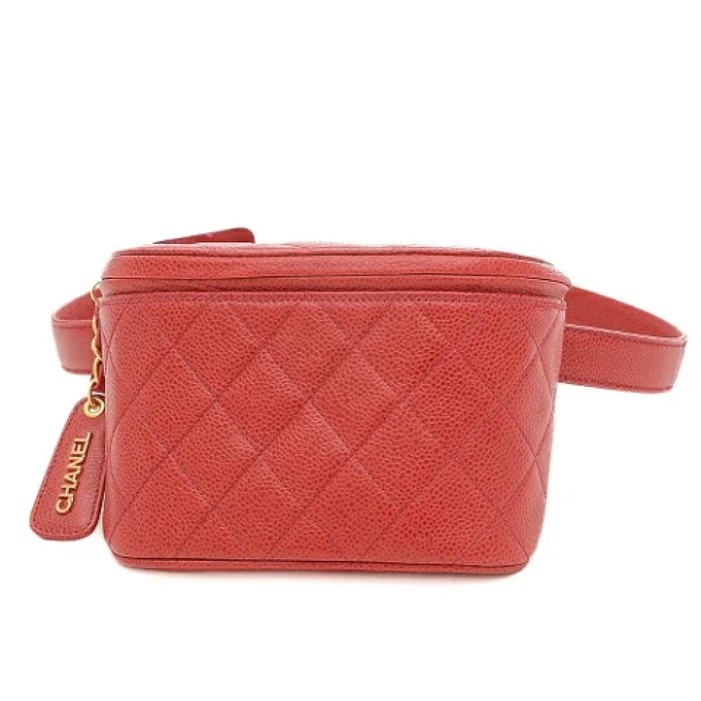 Chanel Vintage Pre-owned Leather chanel-bags Red Dames