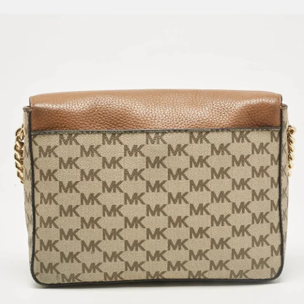 Michael Kors Pre-owned Leather crossbody-bags Beige Dames