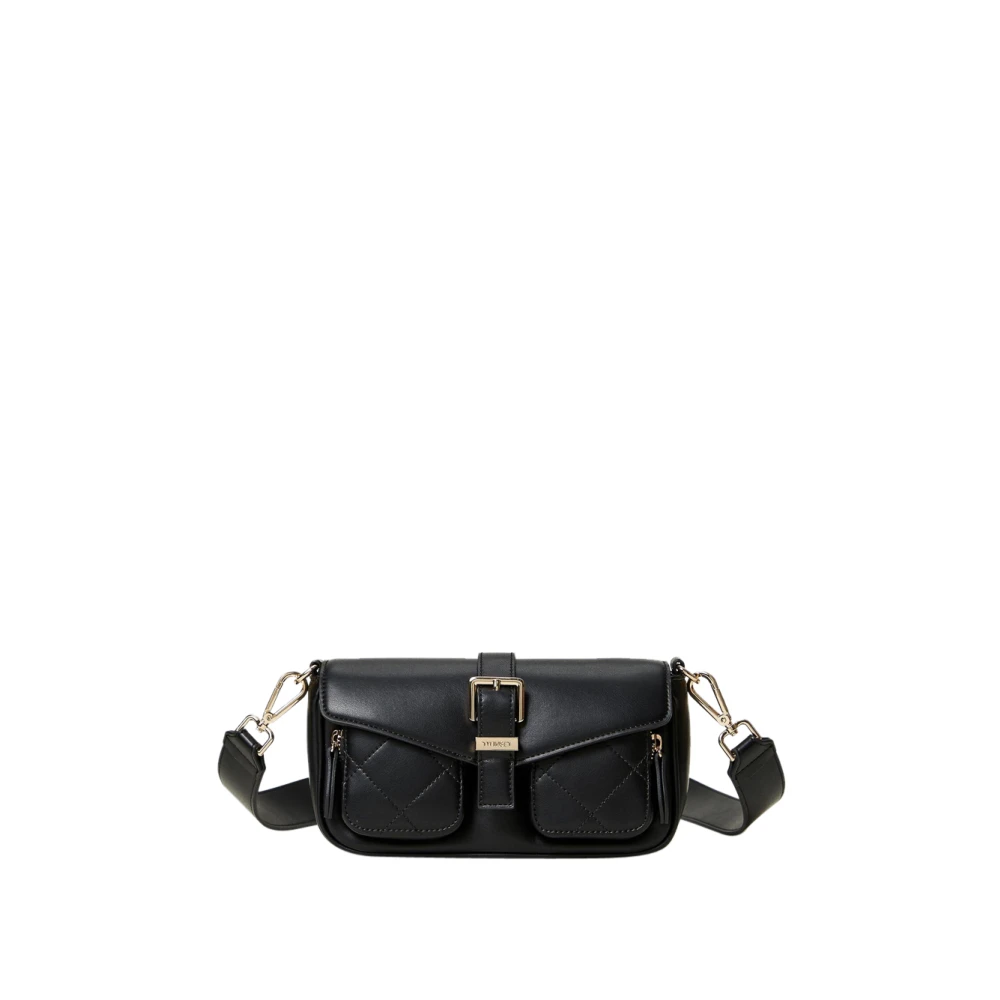 Twinset Zwarte schoudertas met exclusief ontwerp Black Dames