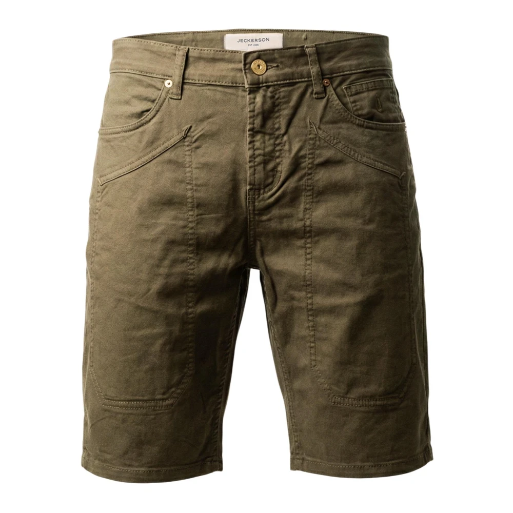Jeckerson Men's Green Jayden Bermuda Shorts - Casual Shorts - W34 - Shorts
