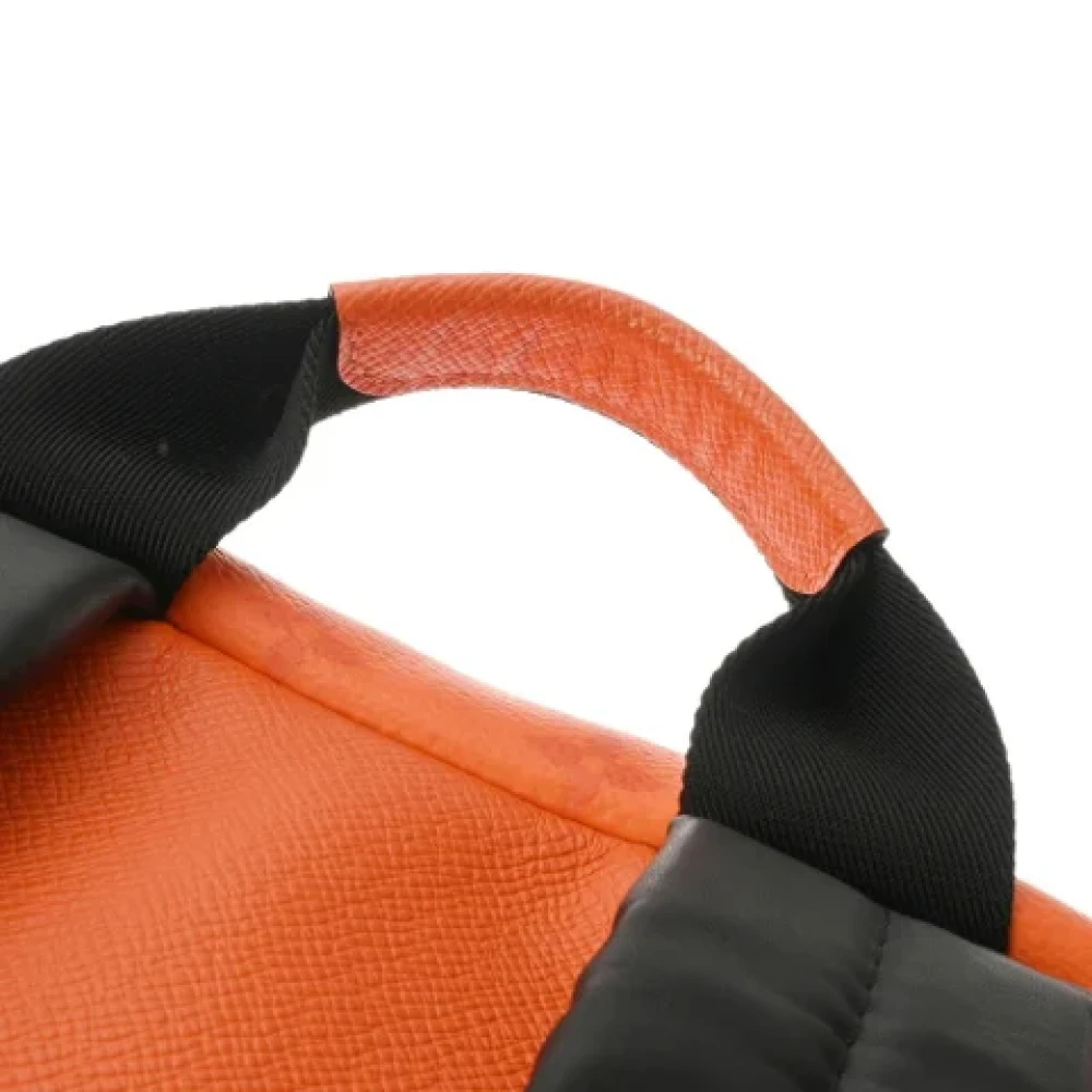 Louis Vuitton Vintage Pre-owned Leather backpacks Orange Dames