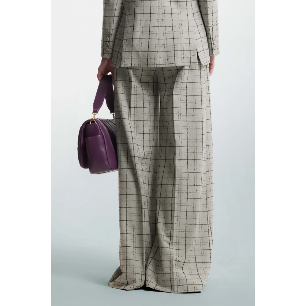 Kocca Geruite Geplooide Palazzo Broek Multicolor Dames