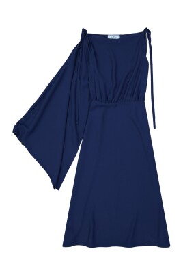flared-one-sleeve-midi-dress