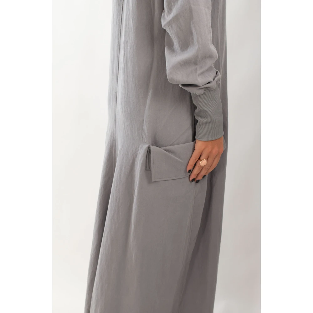 Y-3 Grijze Twill Zip Jumpsuit Gray Dames