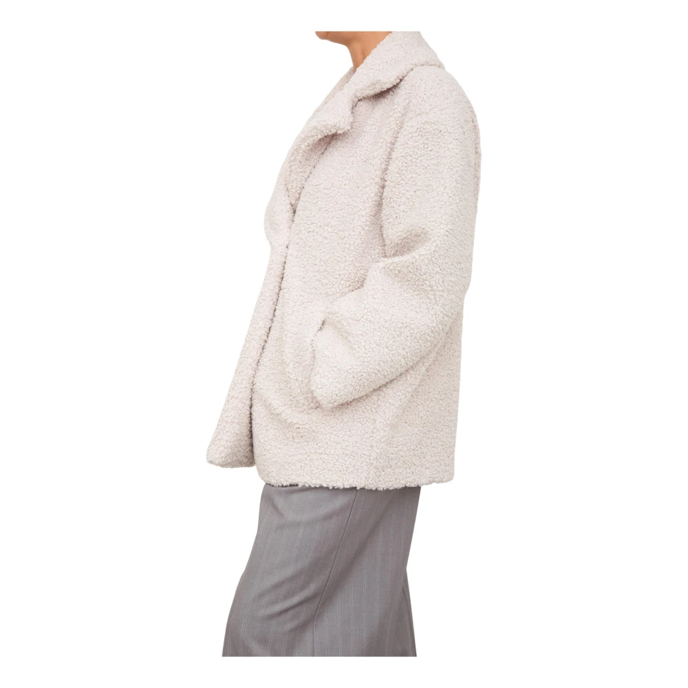 Marella Beige Jas Mantel in Jersey Stijl Beige Dames