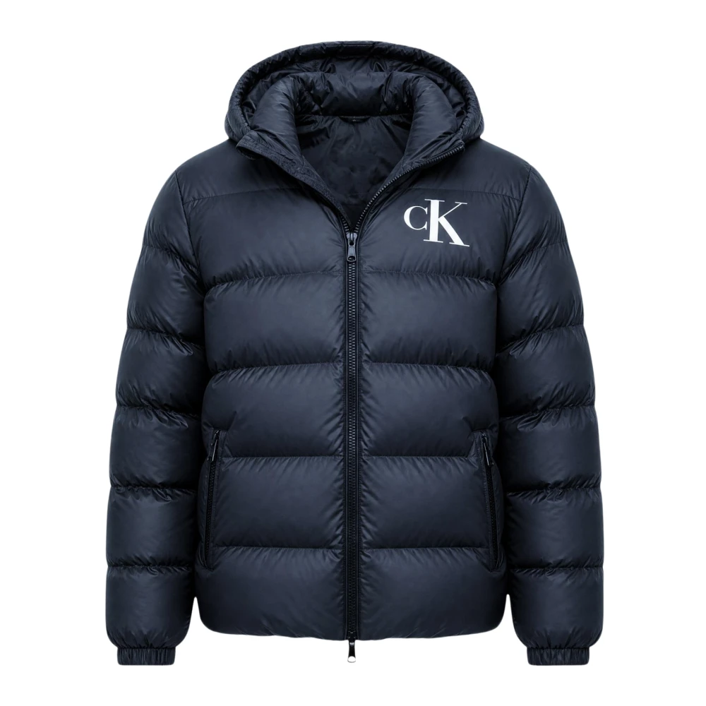 Calvin Klein Jeans Quilted Down Jacket - Male - Winter Jackets - Blue - L - Jackets