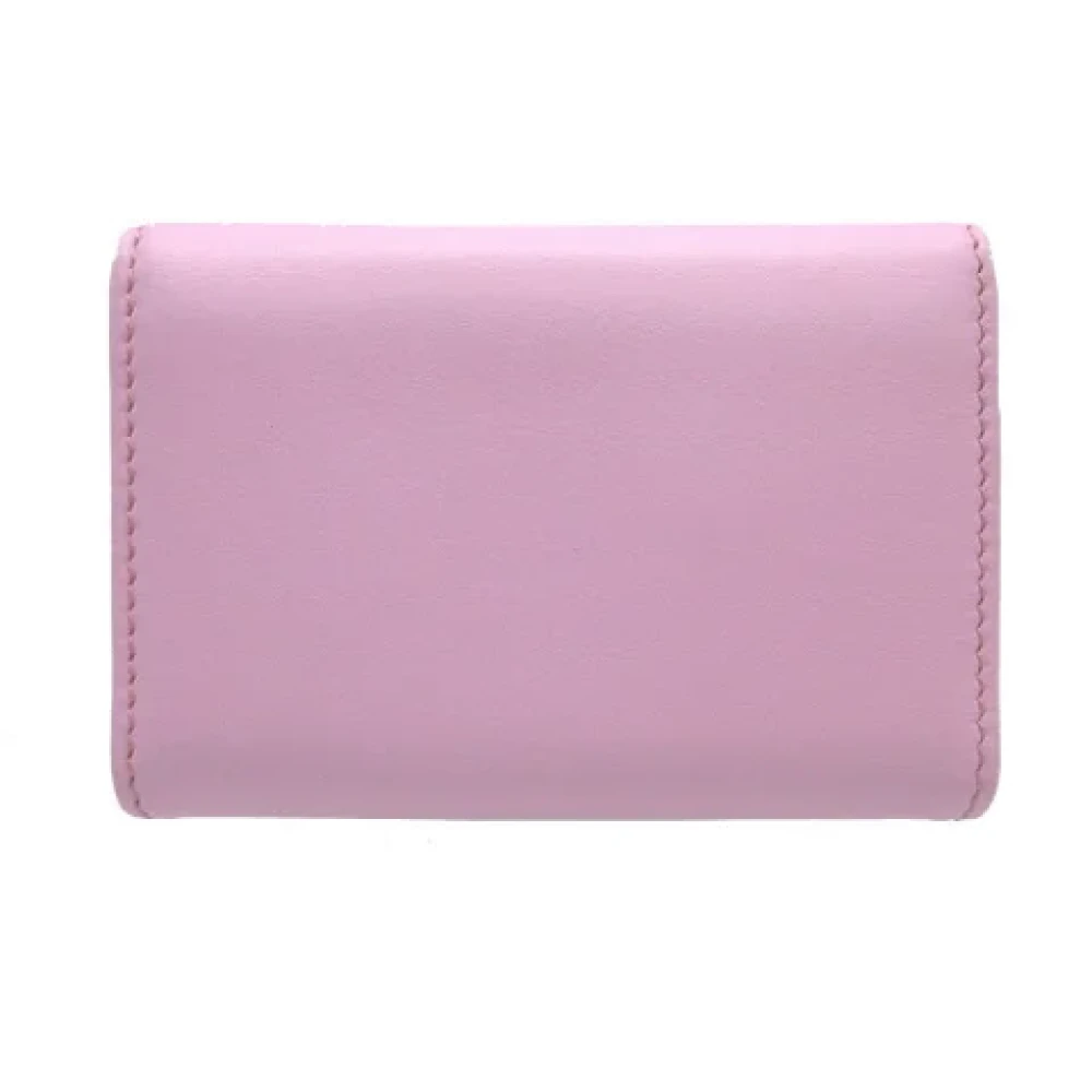 Salvatore Ferragamo Pre-owned Leather key-holders Pink Dames