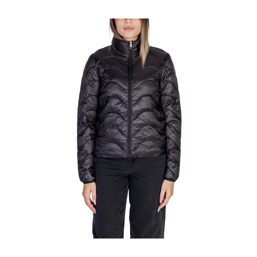 Only Zwarte Polyester Jas & Mantel Collectie Black Dames