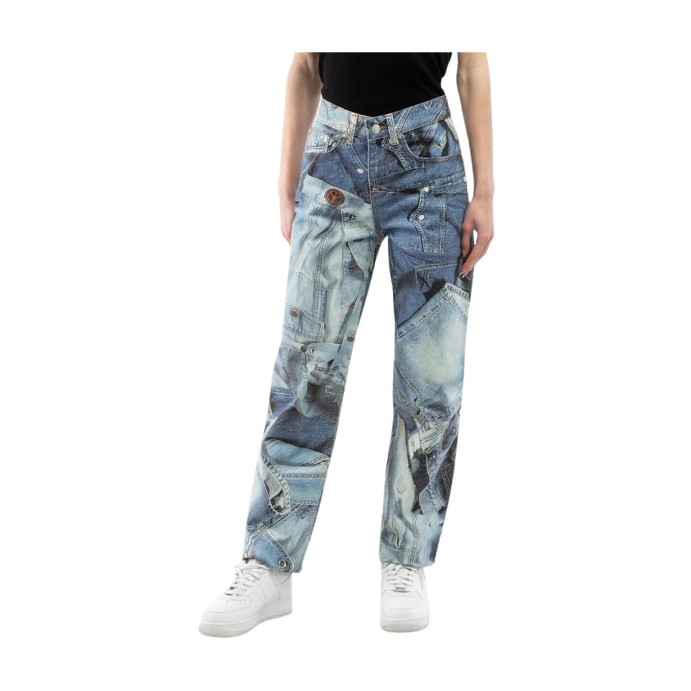 Moschino Donna Multicolor Straight Jeans