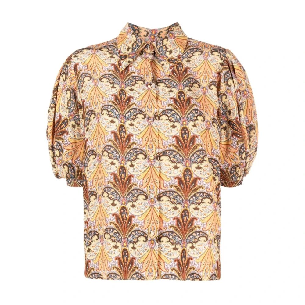 Etro Women's Multicolor Paisley Silk Shirt Extra Small