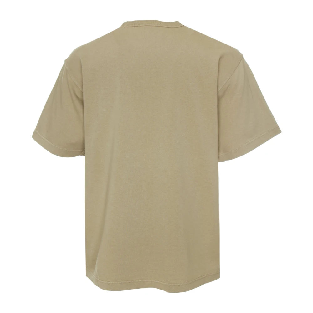 Stone Island Jersey T-shirt met Logo Print Beige Heren