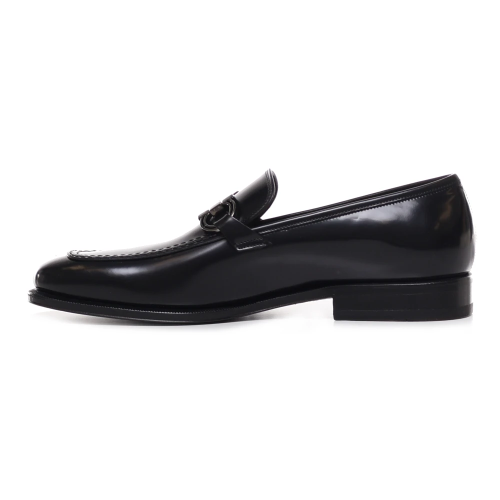 Salvatore Ferragamo Zwarte platte schoenen voor heren Black Heren