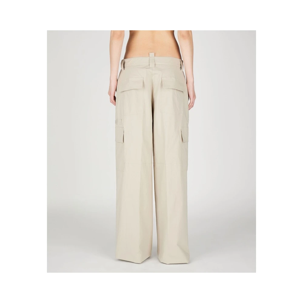 Dsquared2 Tech Broek met Maxi Zakken White Dames
