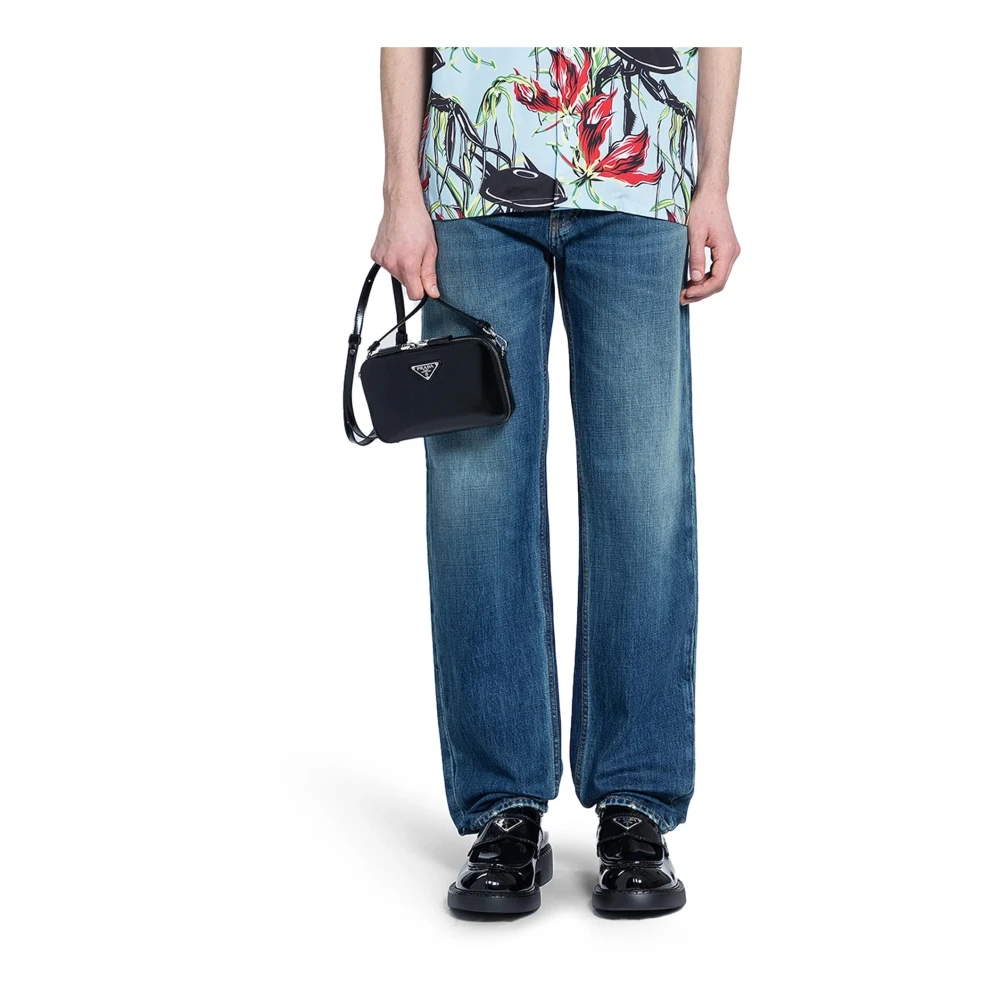 Prada Blauwe Denim Jeans Aw24 Blue Heren