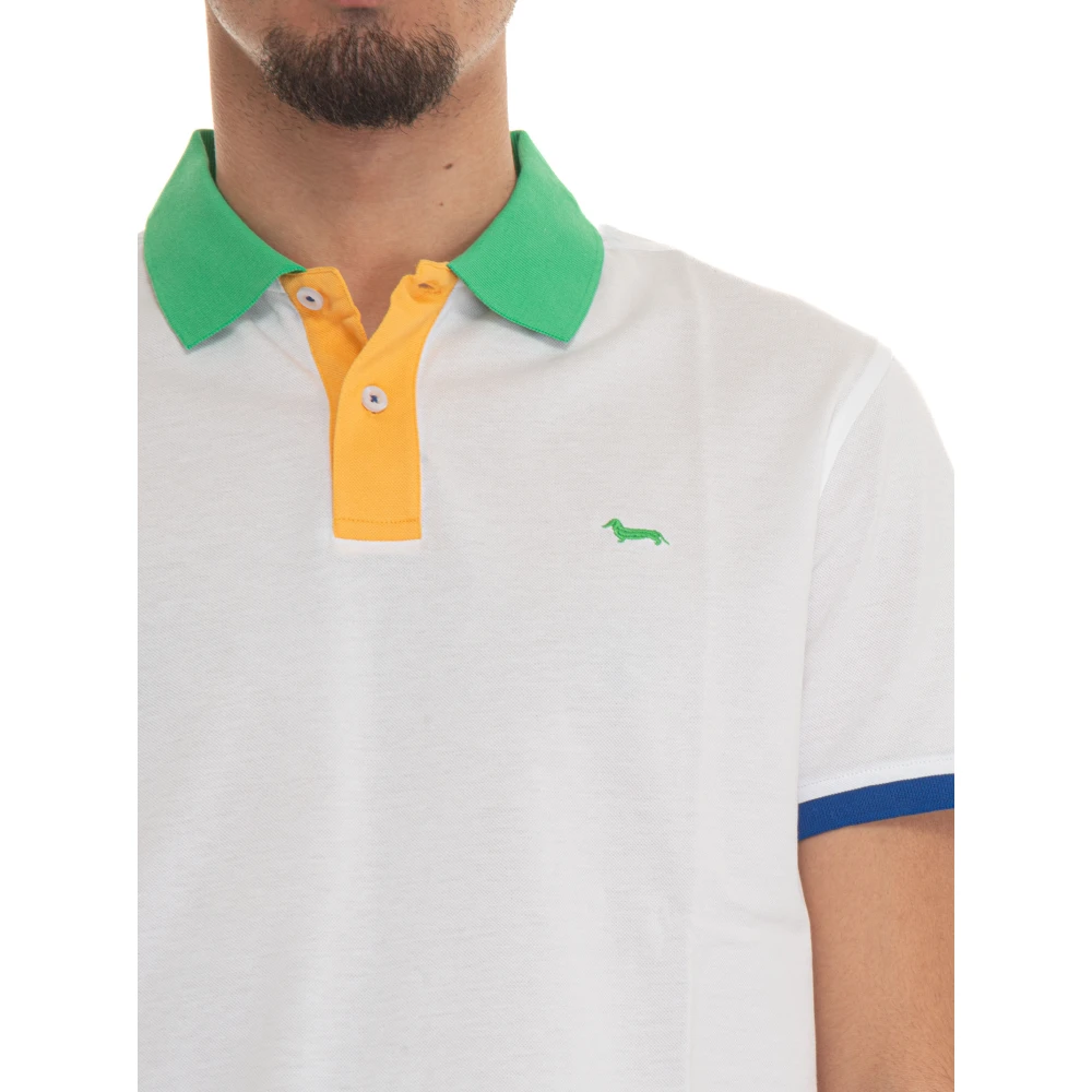 Harmont & Blaine Gestructureerd poloshirt met korte mouwen White Heren