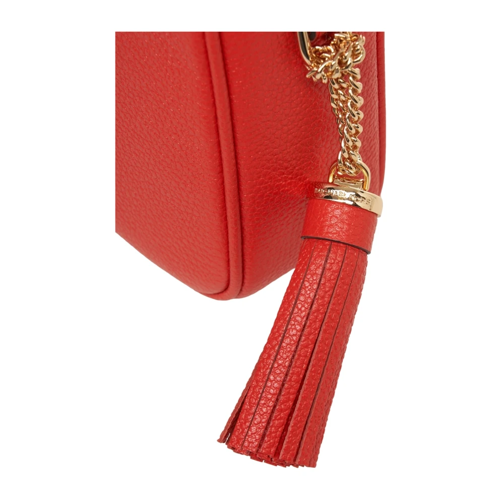 Michael Kors Rode Leren Schoudertas Ginny Red Dames