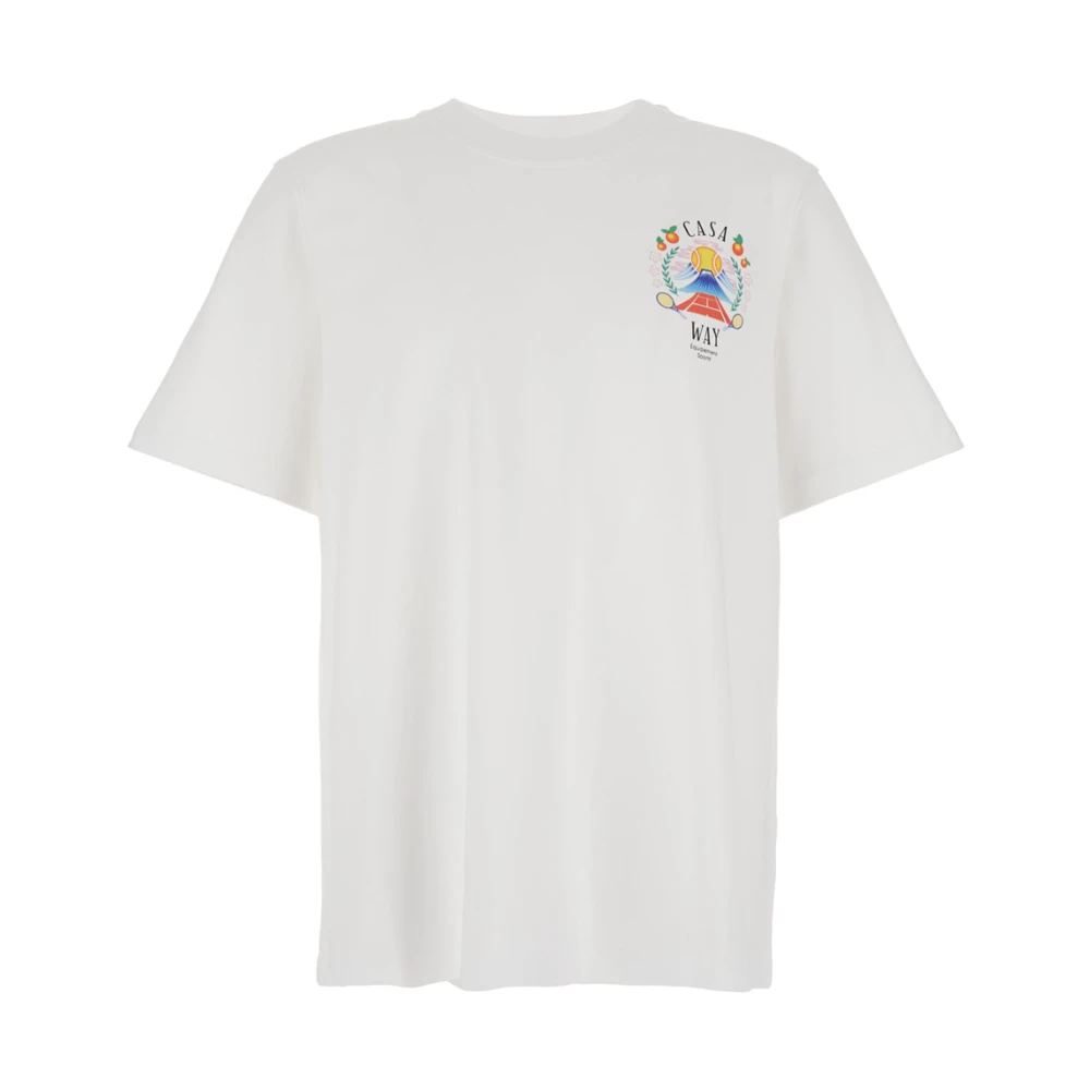 Casablanca Men's White Casa Way Mountain T-Shirt