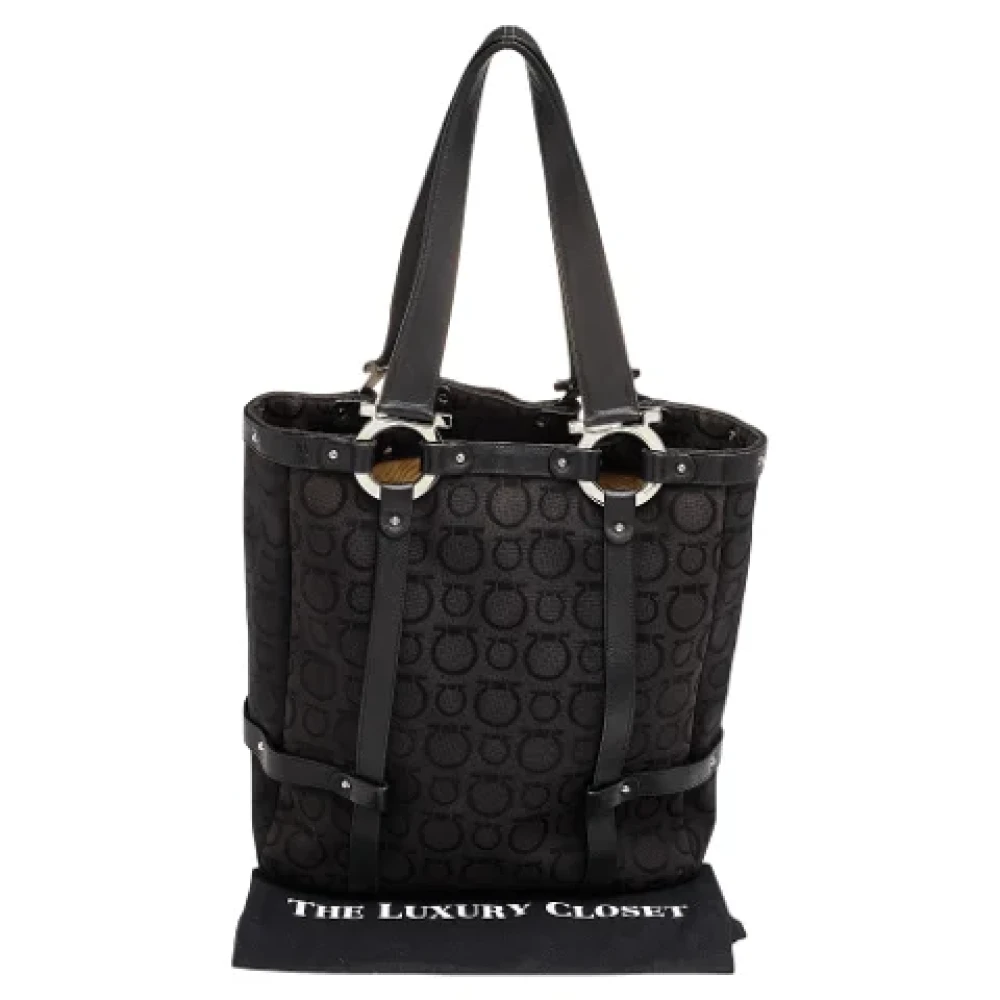 Salvatore Ferragamo Pre-owned Canvas totes Black Dames