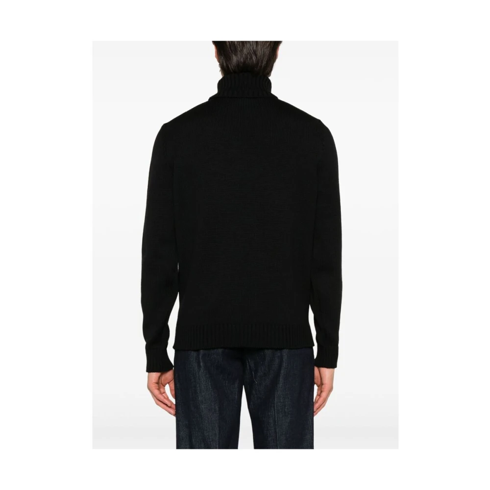 Zanone Zwarte Visserstrui Black Heren