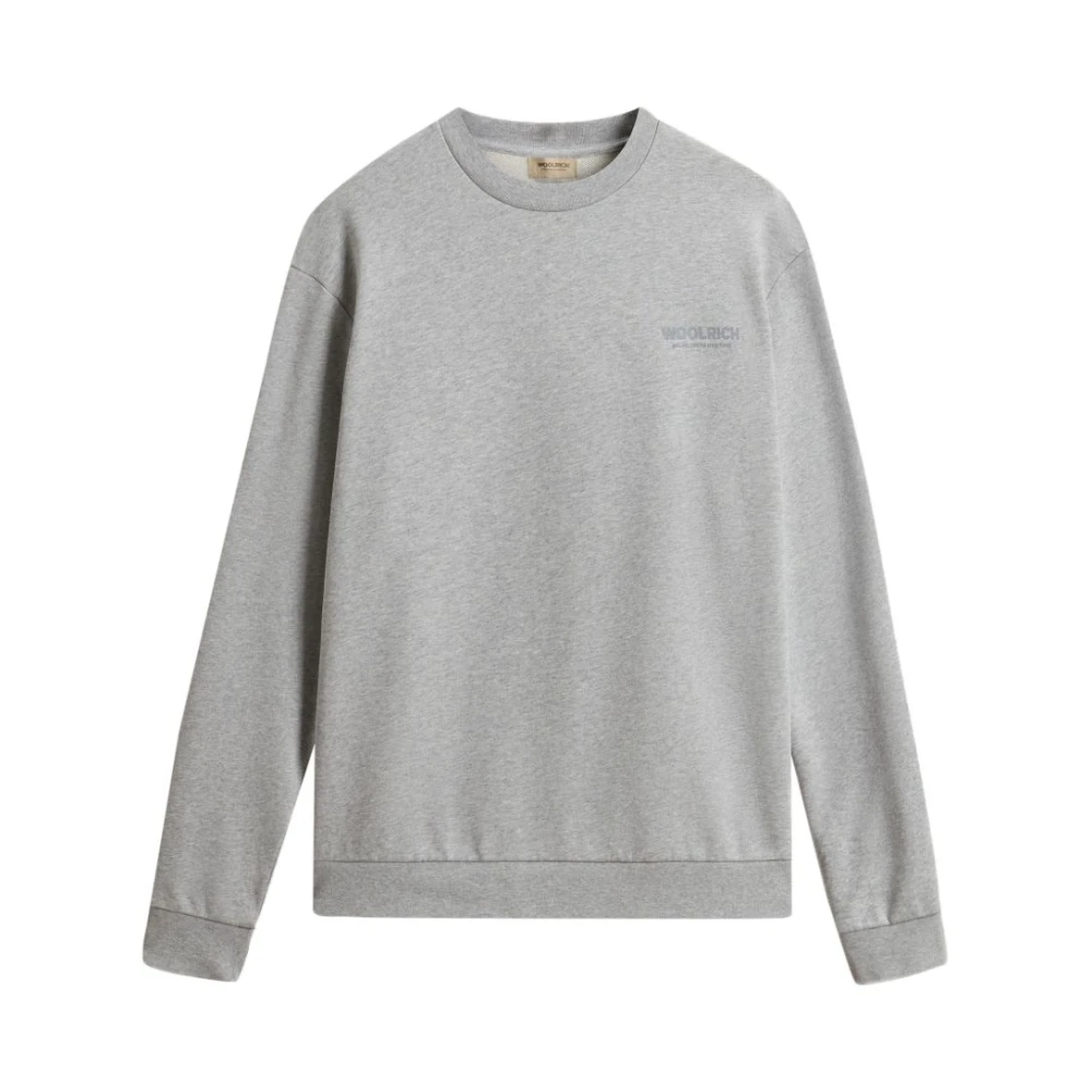 Woolrich Uomo Grigio Crew Neck Sweatshirt