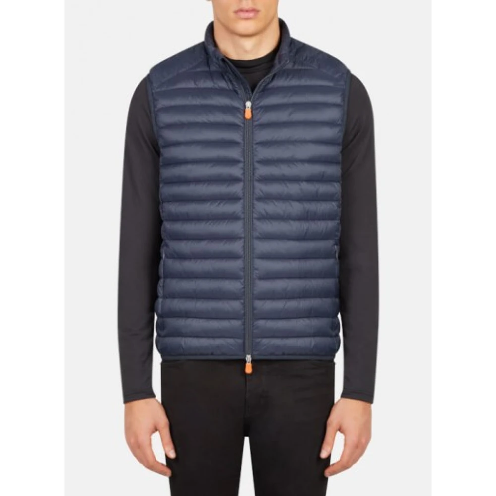 Save The Duck Blauw Gewatteerd Mouwloos Jack Blue Heren