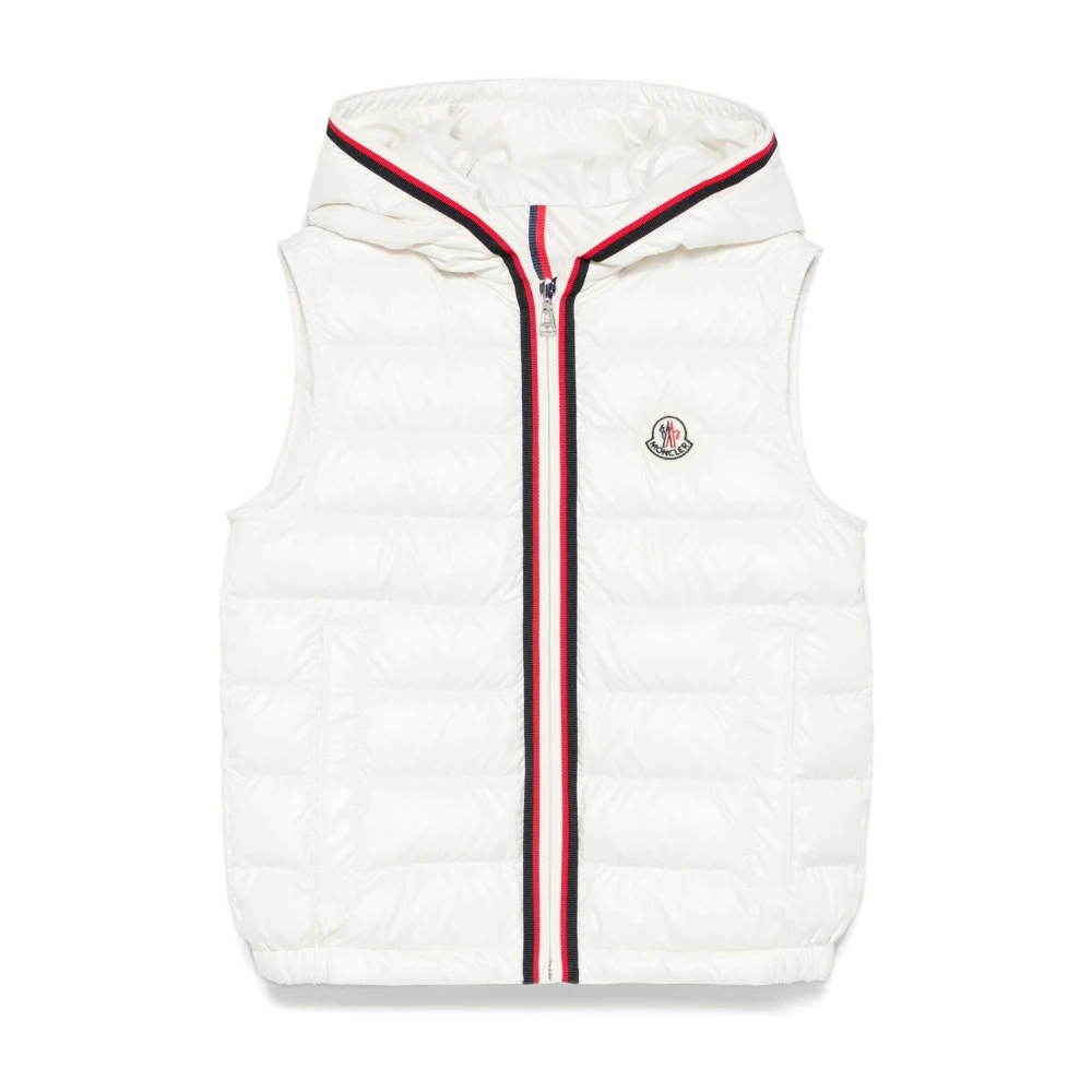 Moncler Boys White Waistcoats, 8 Y, Piumino Dorcas