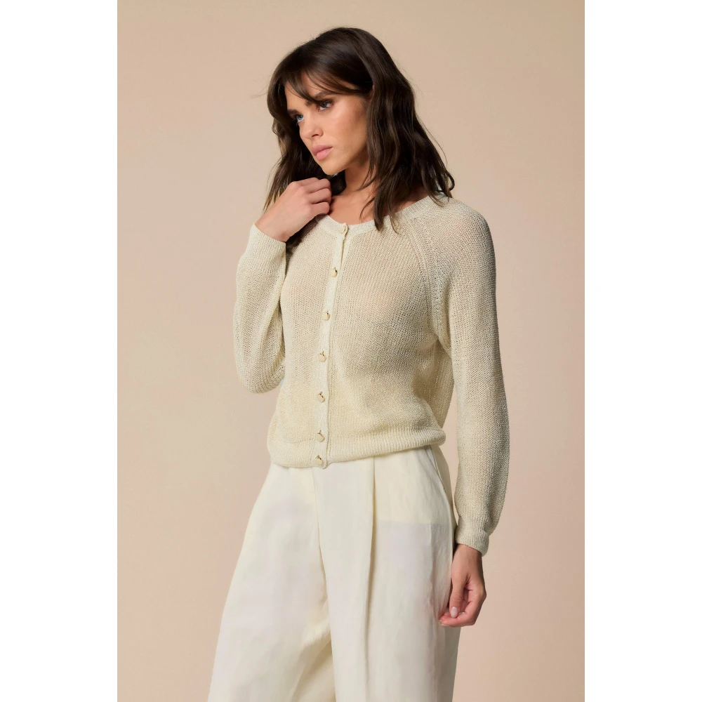 Kocca Stijlvolle Cardigans voor elke gelegenheid Beige Dames