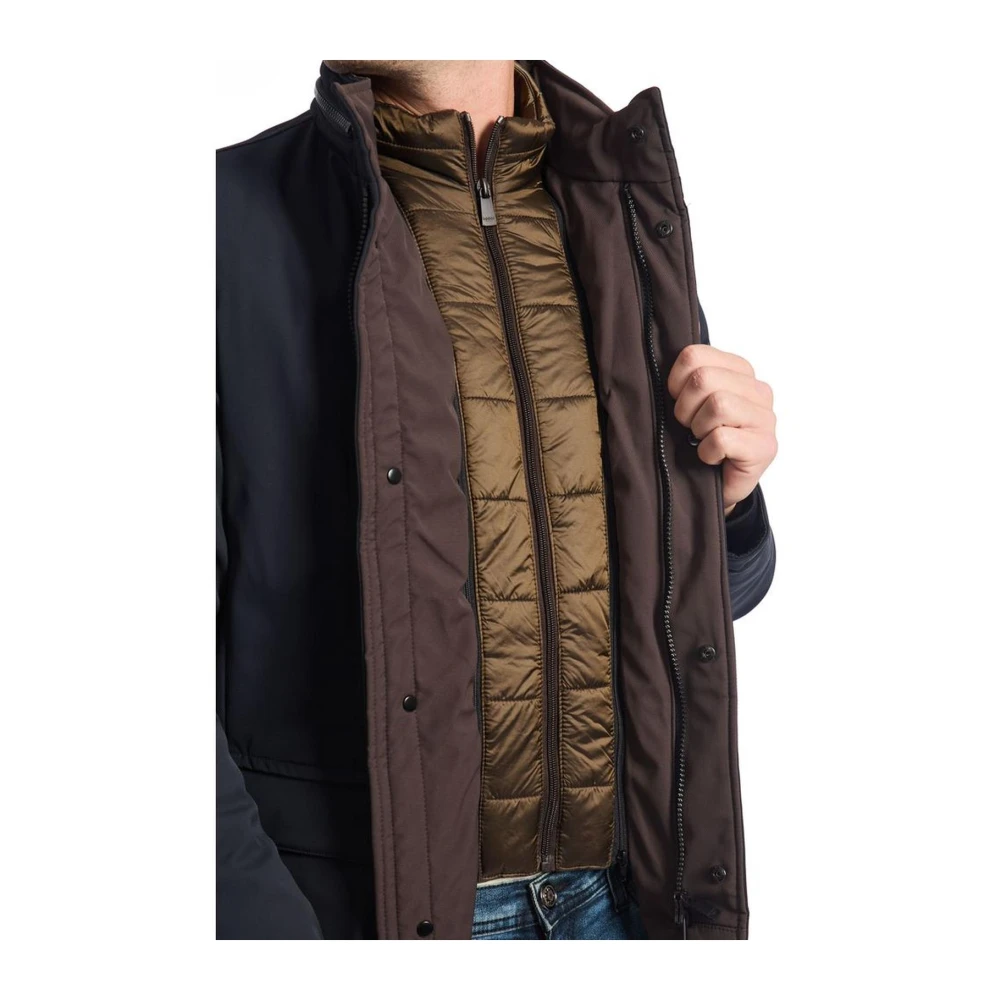 Baldinini Double-breasted jas met afneembare slab Blue Heren