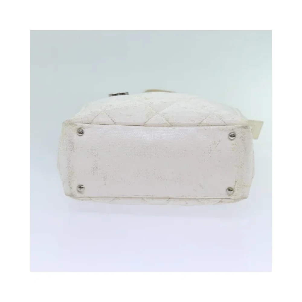Chanel Vintage Pre-owned Canvas chanel-bags White Dames