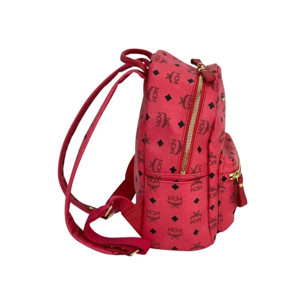 MCM Pre-owned Leather backpacks Red Dames