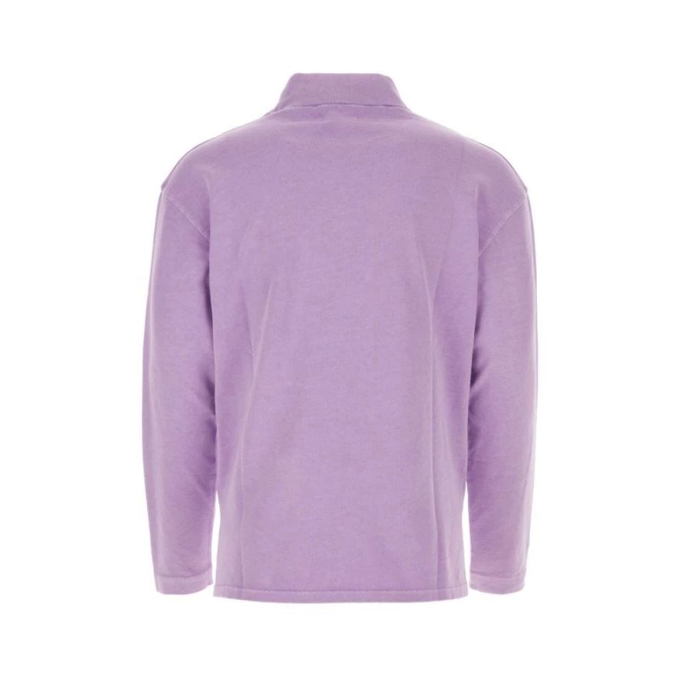 ERL Paarse Katoenen T-shirt met Borduurwerk Purple Dames