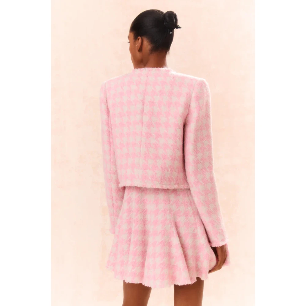 Loveshackfancy Chique Antoine Tweed Jas Pink Dames