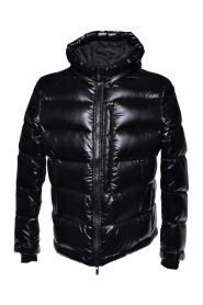 Down jacket in black nylon