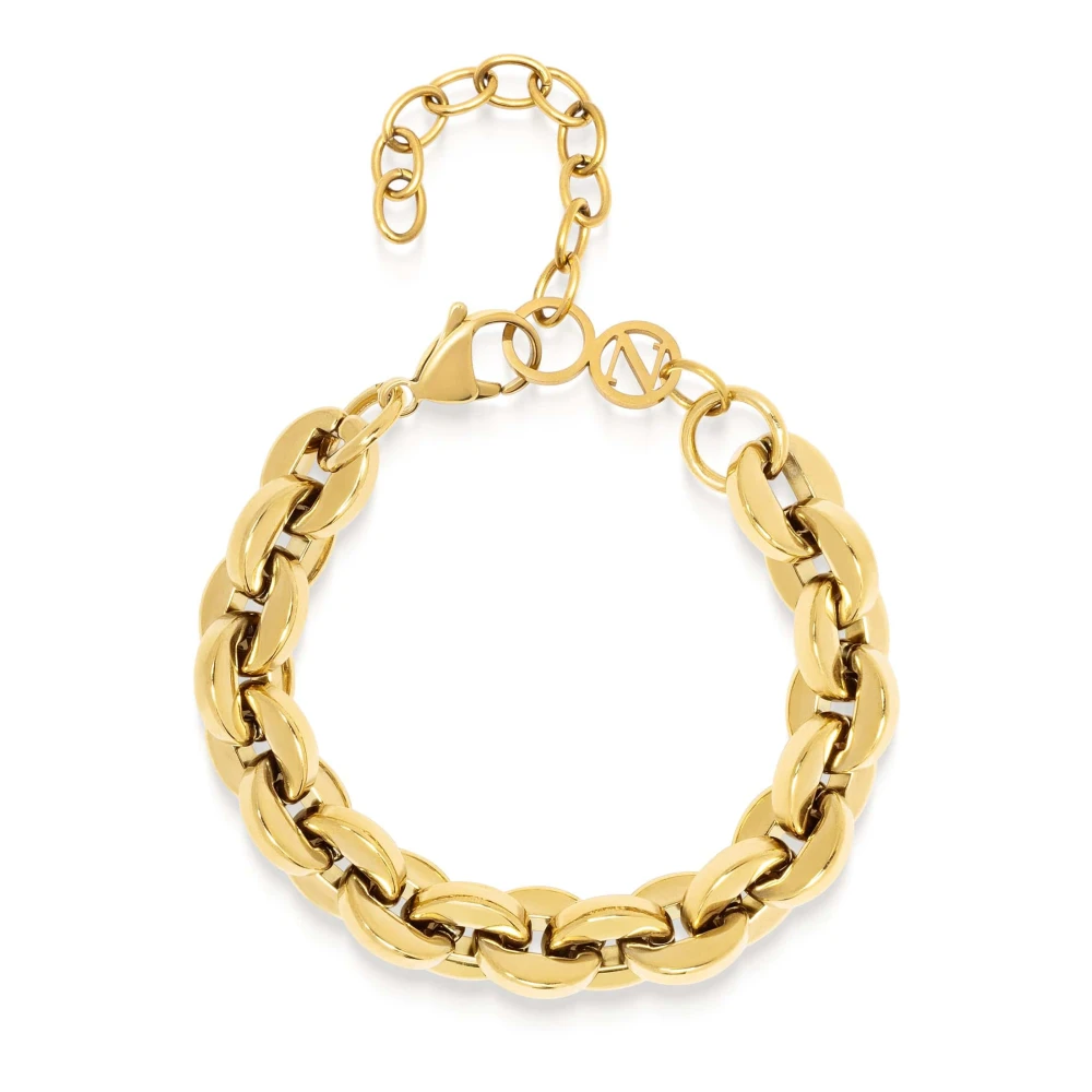 Nialaya Women's Gold Loop Link Bracelet