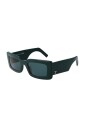 lunettes-de-soleil-rectangle-vertes-avec-verres-bleus